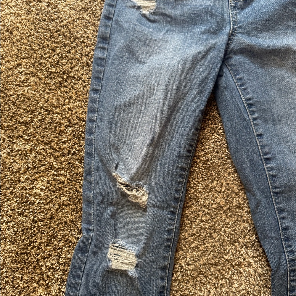 SO Blue Skinny Jeans with Distressed Details - Picture 2 of 7